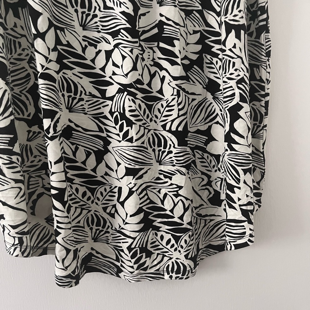 Tahari Mini Dress Black & White Floral 1X Plus Size - Picture 7 of 11